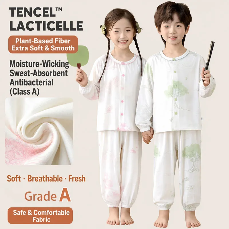  Tencel Lyocell Cotton Kids Loungewear Set